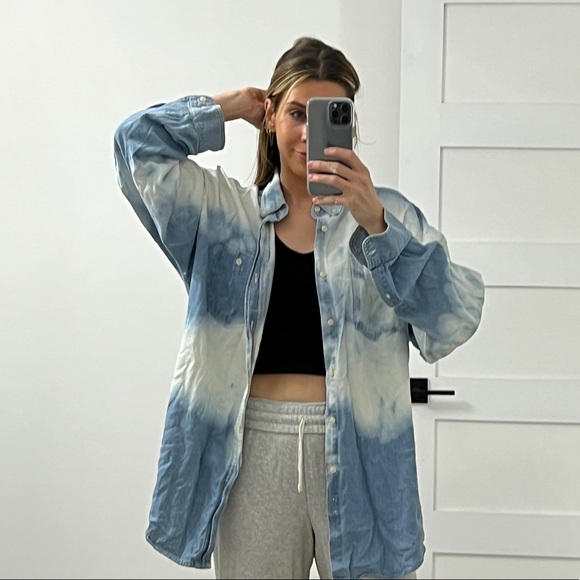 Urban Outfitters Renewal Distressed Denim Shirt - Picture 2 of 7